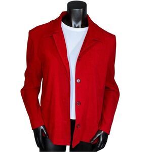 Briggs New York Vintage Faux Suede Blazer Womens Size Medium 3 Button Closure